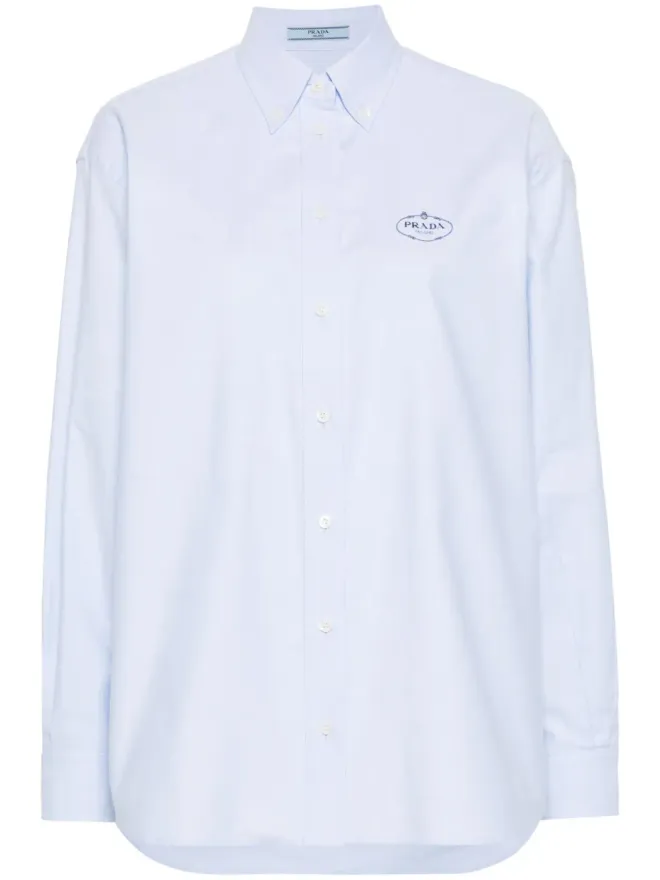 Prada Prada オックスフォードコットンシャツ ブルーの商品画像