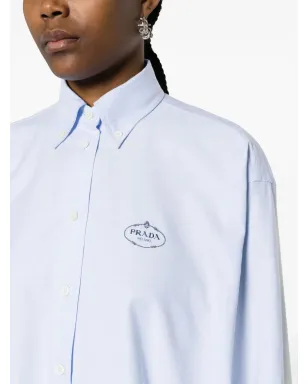Prada オックスフォードコットンシャツ ブルー - サムネイル5