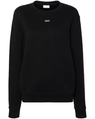 Off-White アローズ刺繍のコットン製スウェットシャツ ブラック - サムネイル1