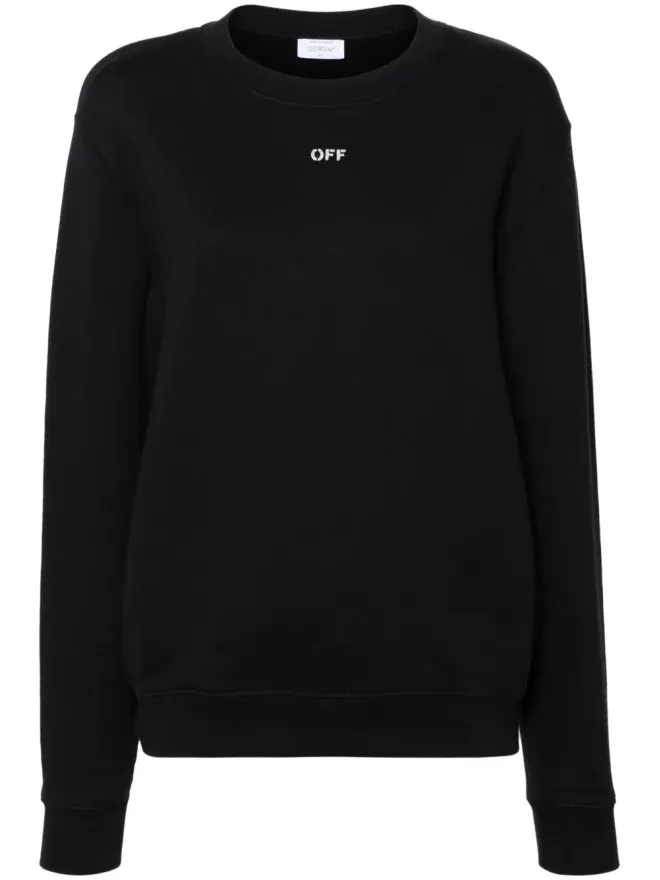 OFF-WHITE Off-White アローズ刺繍のコットン製スウェットシャツ ブラックの商品画像