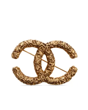 CHANEL ビンテージ 1993 CC ゴールドプレーテッド ブローチ - サムネイル1