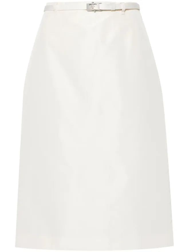 Prada Prada ロゴバックル ストレート フェイルスカートの商品画像