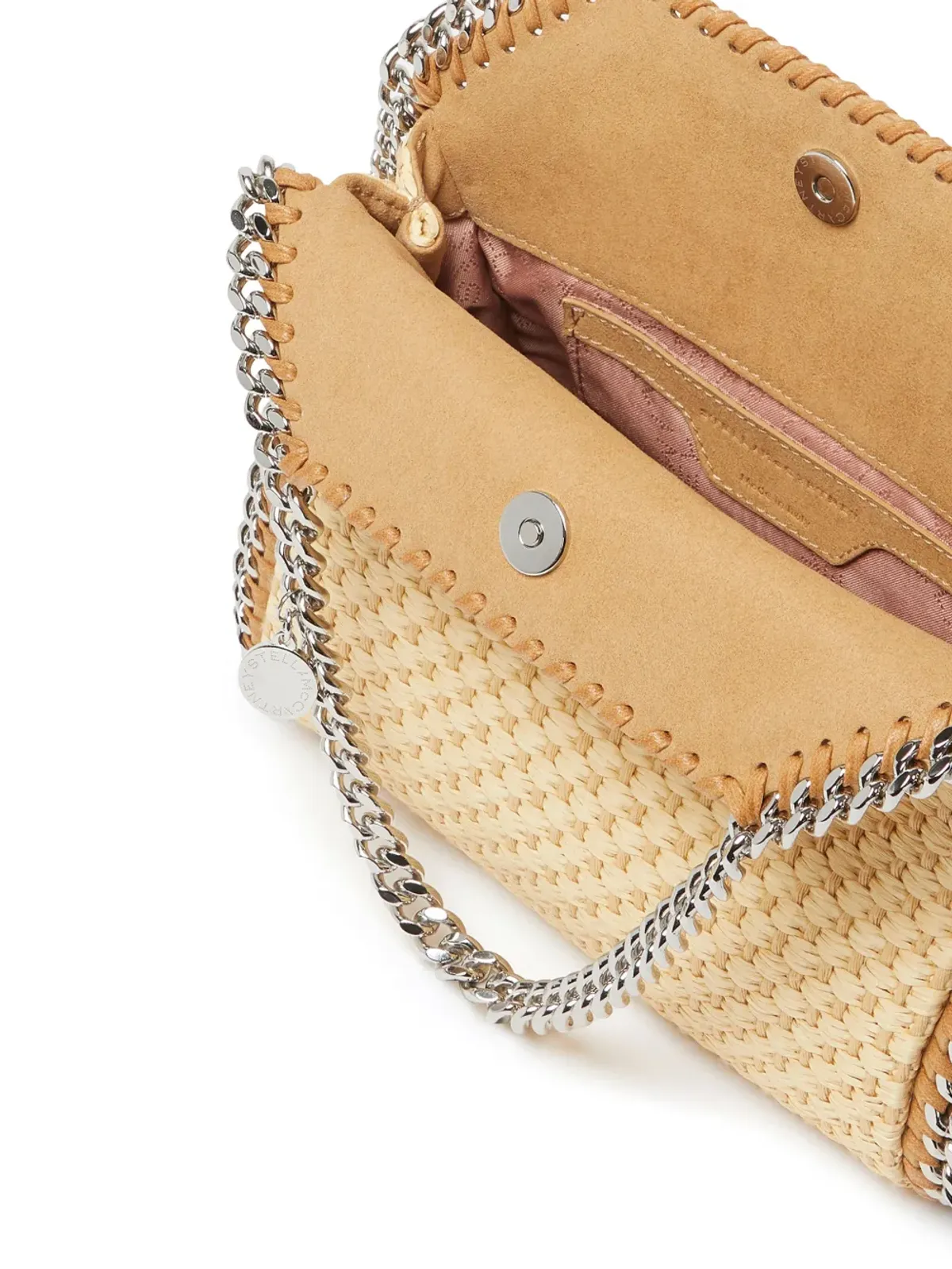 Stella McCartney ミニ Falabella ラフィア トートバッグ - 画像4