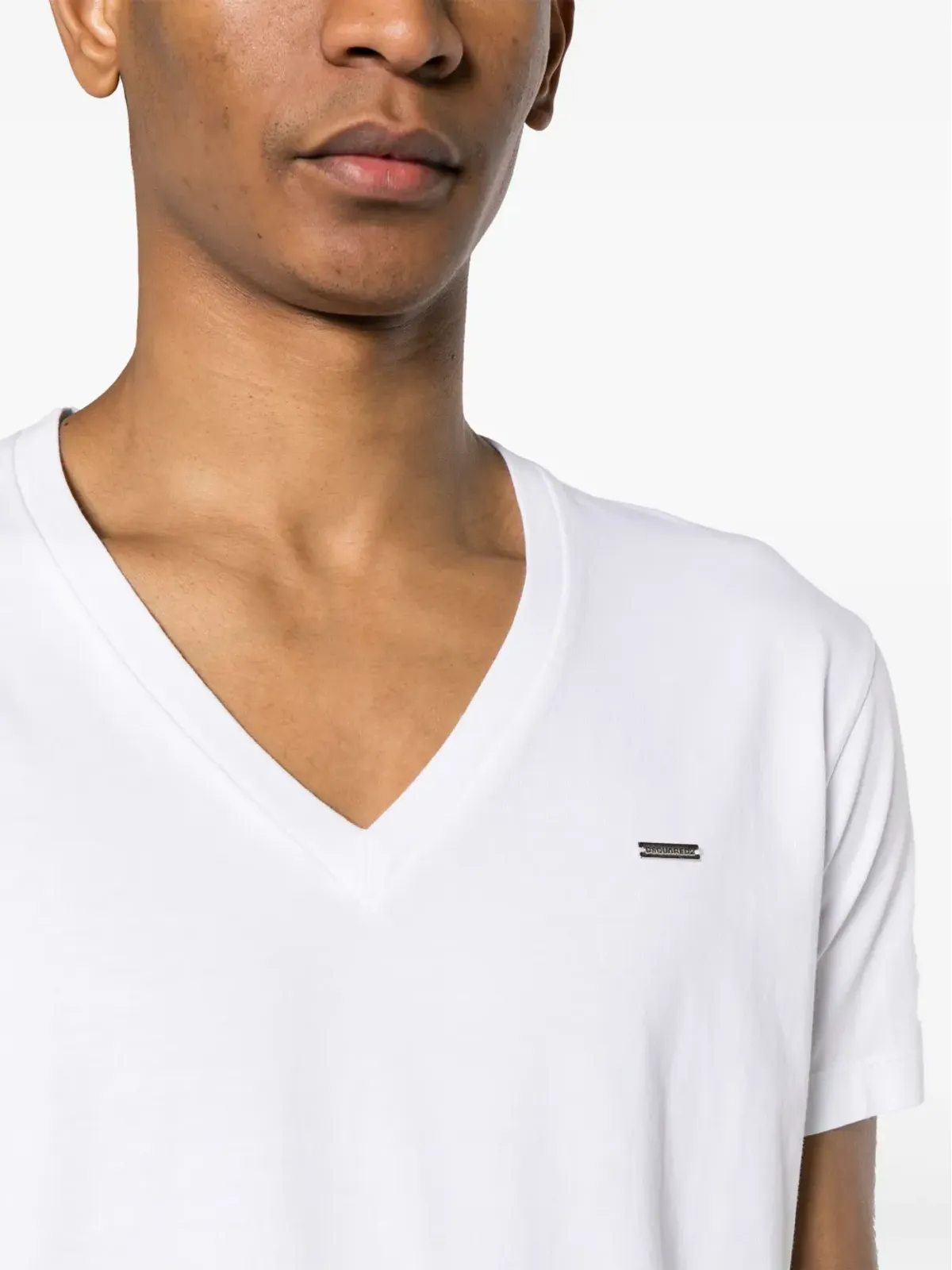 DSQUARED2 ロゴプレート付き コットン Tシャツ - ホワイト - 画像5