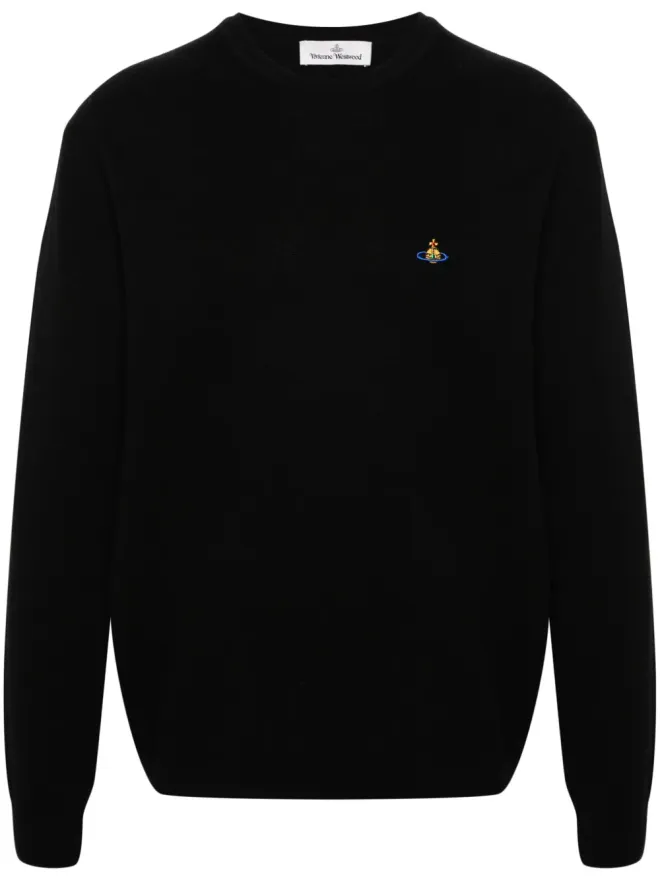 Vivienne Westwood Vivienne Westwood オーブ刺繍 ニットジャンパー ブラックの商品画像