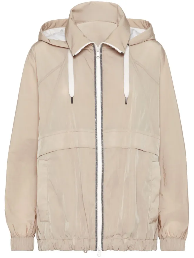 Brunello Cucinelli Brunello Cucinelli ライトウェイト ジップフロント ジャケット - ニュートラルカラーの商品画像