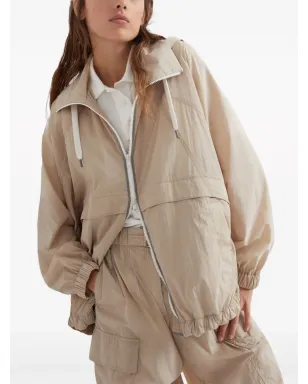 Brunello Cucinelli ライトウェイト ジップフロント ジャケット - ニュートラルカラー - サムネイル5