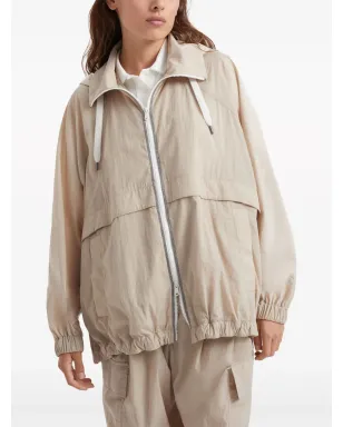 Brunello Cucinelli ライトウェイト ジップフロント ジャケット - ニュートラルカラー - サムネイル3