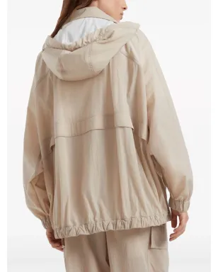Brunello Cucinelli ライトウェイト ジップフロント ジャケット - ニュートラルカラー - サムネイル4