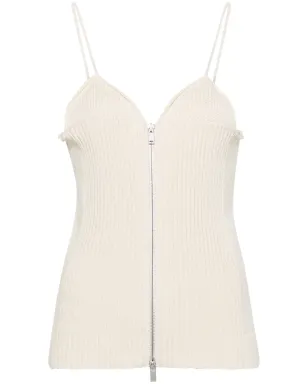 Jil Sander Vネックリブニットトップ - サムネイル1