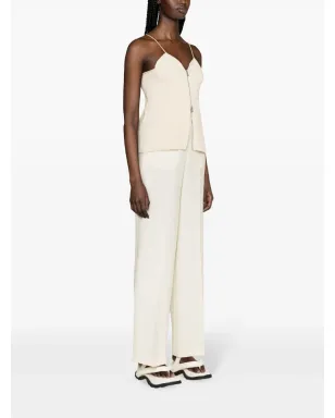 Jil Sander Vネックリブニットトップ - サムネイル3