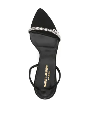 Saint Laurent Rendez-Vous 75mm レザーサンダル - ブラック - サムネイル4