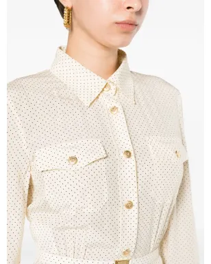 Miu Miu マイクロドット クレープ ミディドレス - サムネイル5