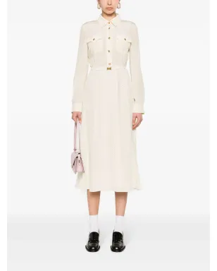 Miu Miu マイクロドット クレープ ミディドレス - サムネイル2