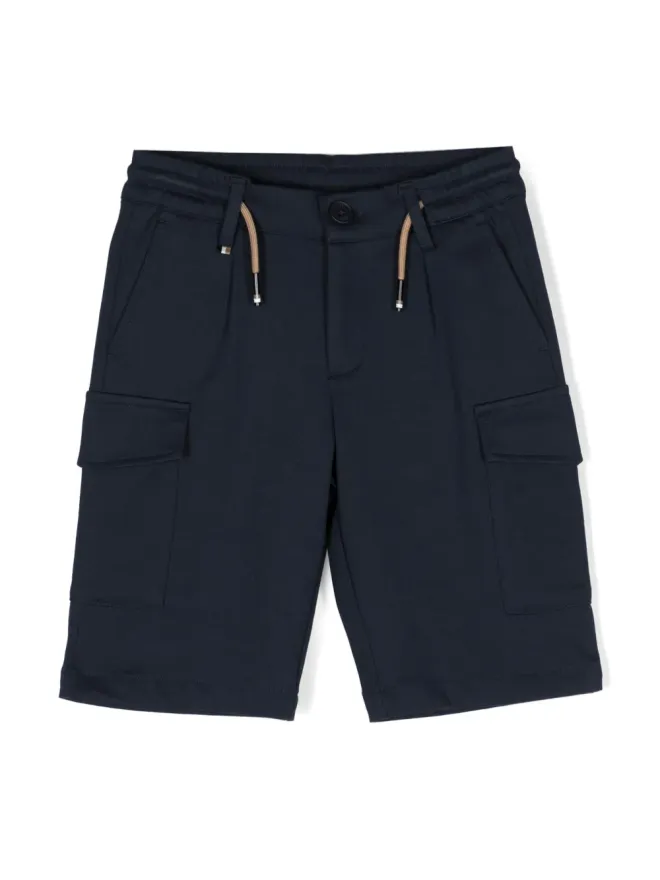 BOSS Kidswear BOSS Kidswear ウエストゴム入り コットンショーツ - ブルーの商品画像