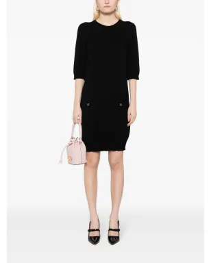 CHANEL ビンテージ 2008 CCボタン付き カシミア ドレス - サムネイル2