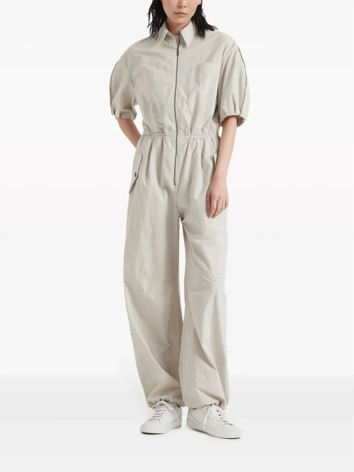 Brunello Cucinelli ワイドレッグ コットン ジャンプスーツ - 画像3