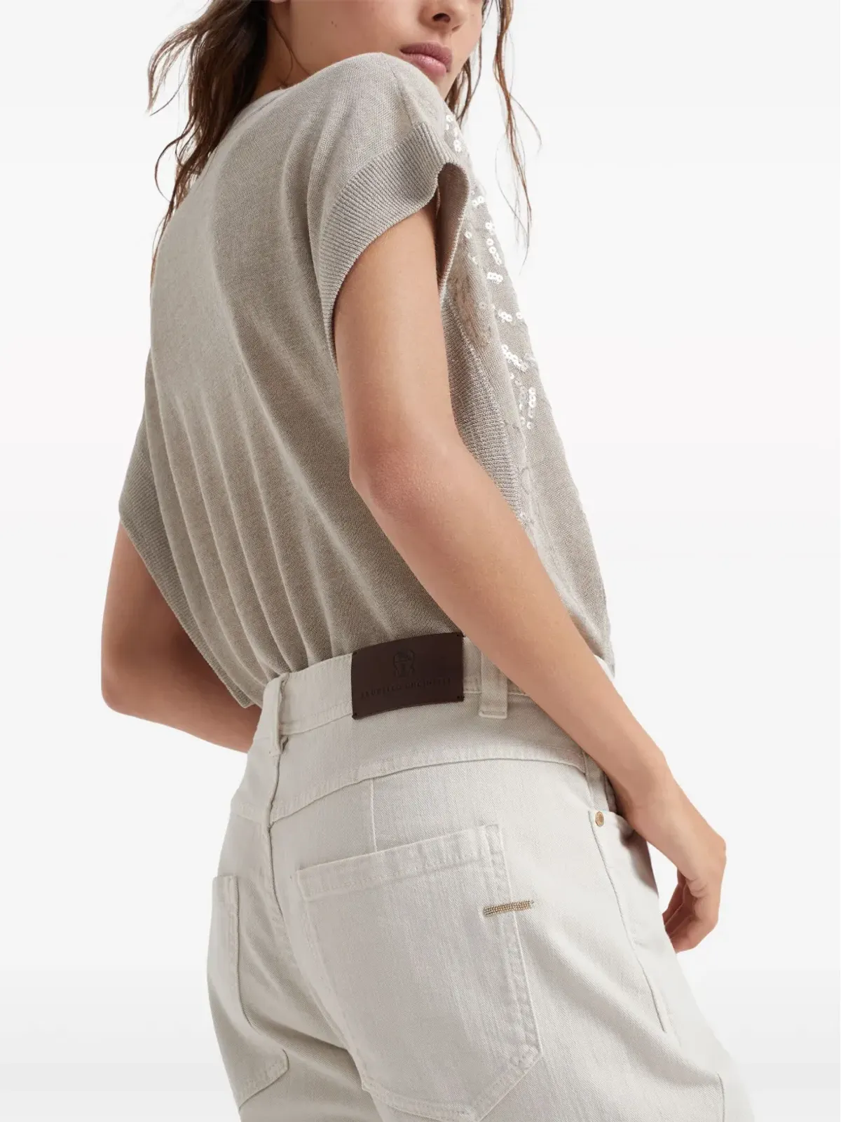 Brunello Cucinelli ミッドライズ テーパードジーンズ - 画像5