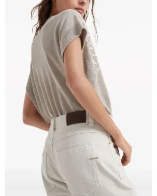 Brunello Cucinelli ミッドライズ テーパードジーンズ - サムネイル5