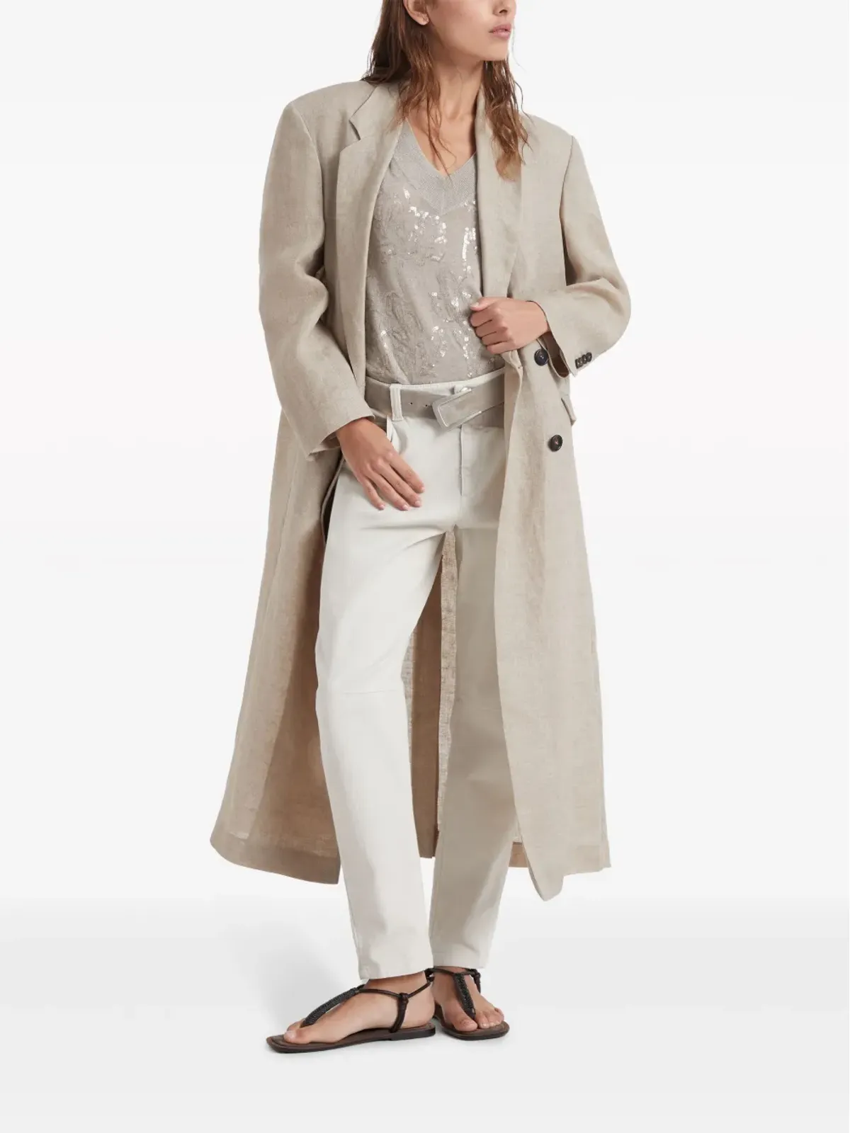 Brunello Cucinelli ミッドライズ テーパードジーンズ - 画像2