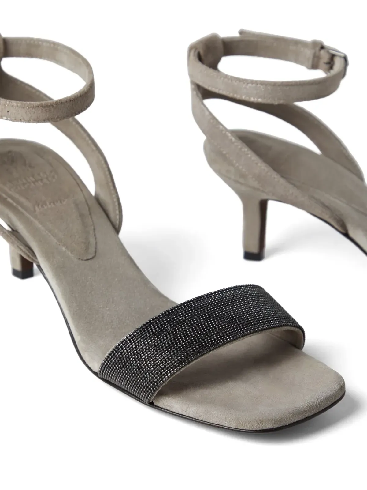 Brunello Cucinelli 60mm モニリ スエード サンダル - ブラック - 画像4