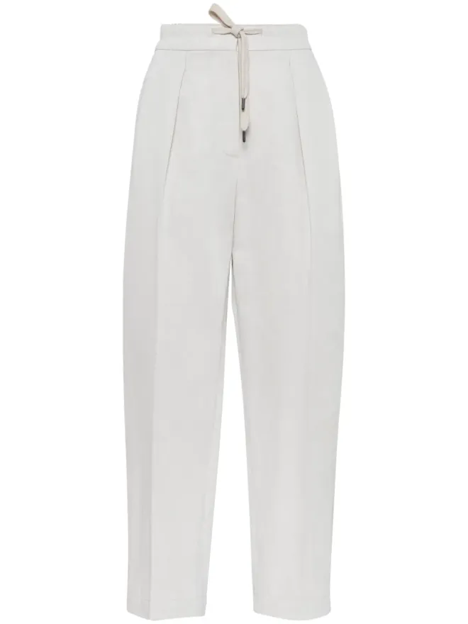 Brunello Cucinelli Brunello Cucinelli ストレートレッグ ギャバーディン トラウザーズの商品画像