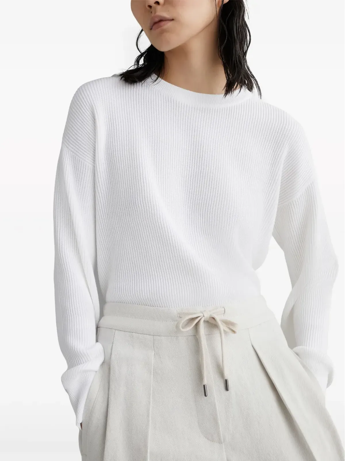 Brunello Cucinelli ストレートレッグ ギャバーディン トラウザーズ - 画像5