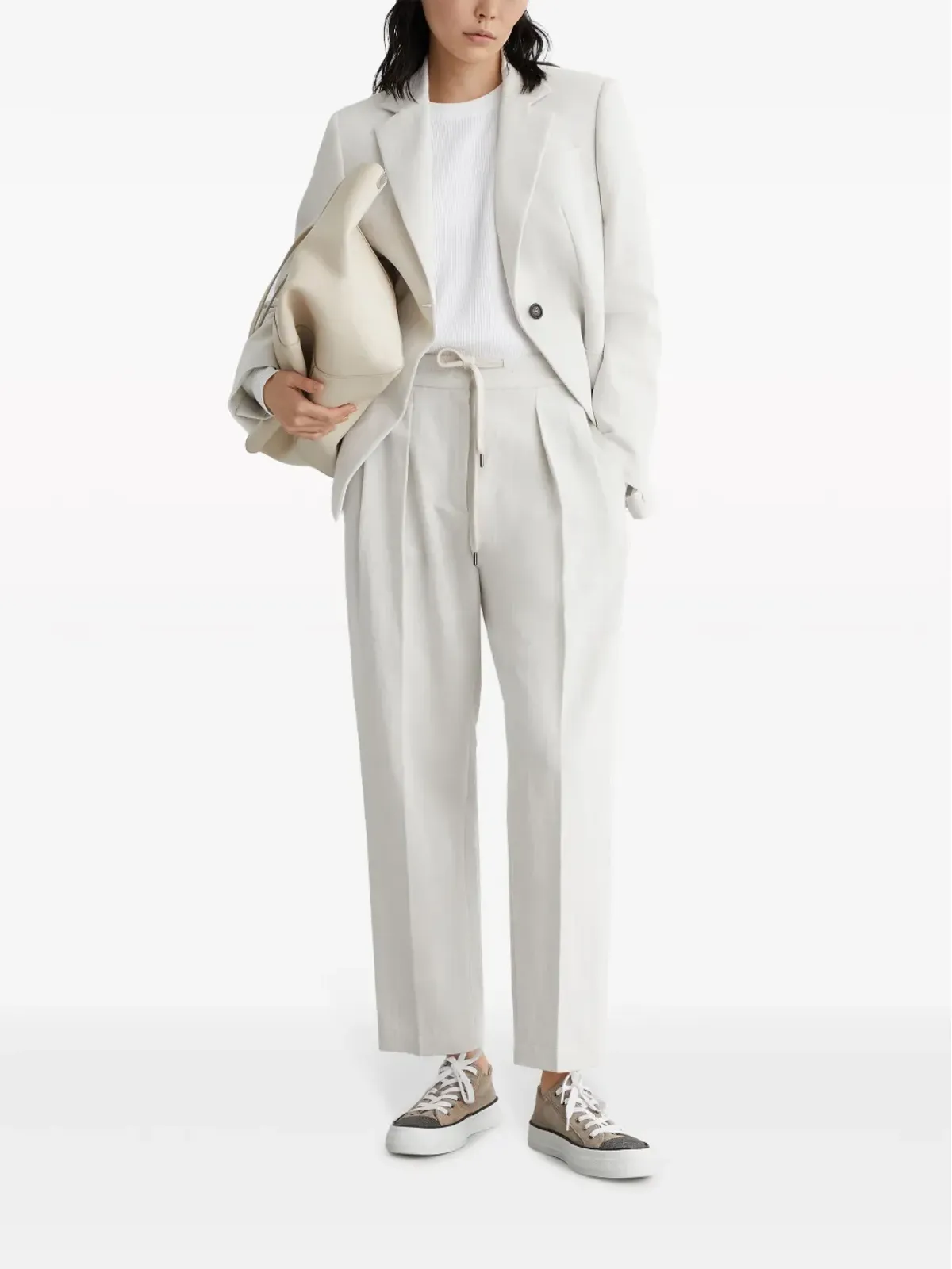 Brunello Cucinelli ストレートレッグ ギャバーディン トラウザーズ - 画像2