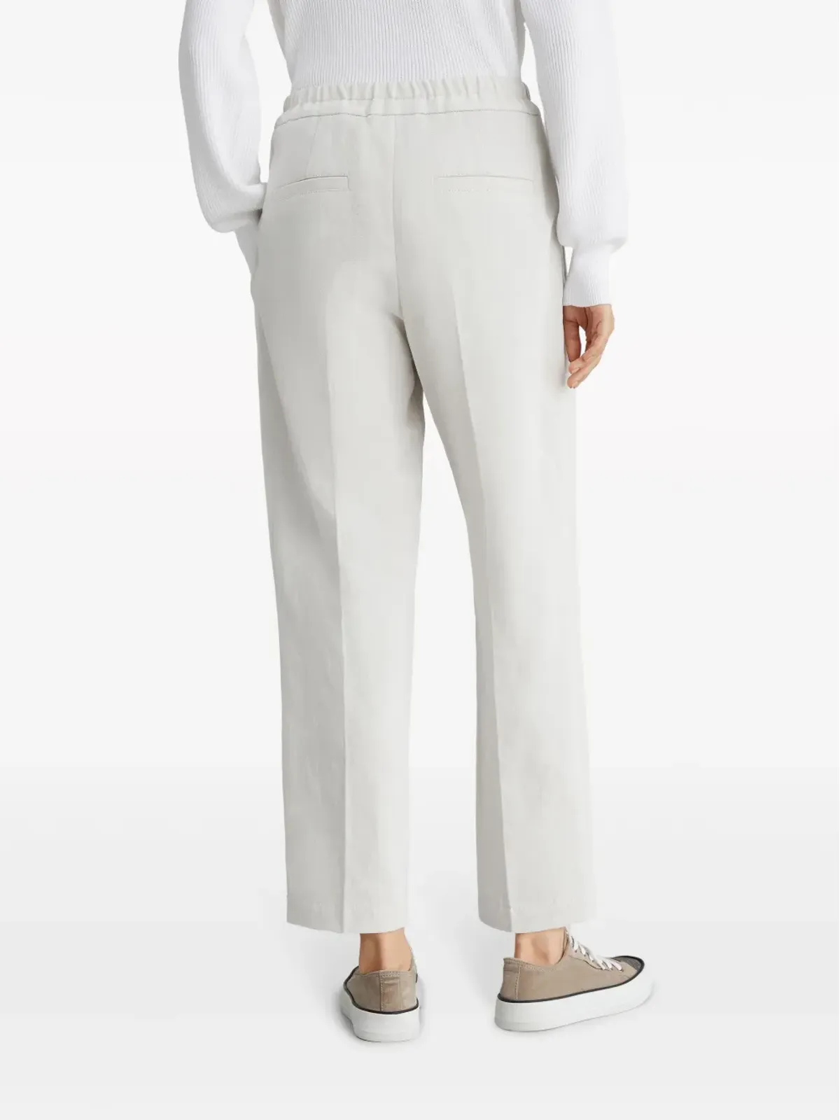 Brunello Cucinelli ストレートレッグ ギャバーディン トラウザーズ - 画像4