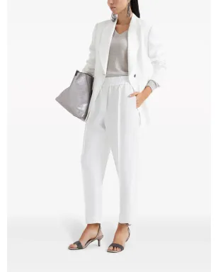 Brunello Cucinelli クロップドテーパードパンツ - ニュートラルカラー - サムネイル2