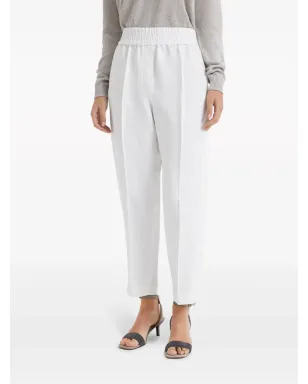 Brunello Cucinelli クロップドテーパードパンツ - ニュートラルカラー - サムネイル3