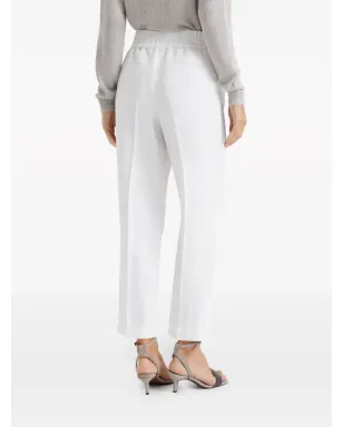 Brunello Cucinelli クロップドテーパードパンツ - ニュートラルカラー - サムネイル4