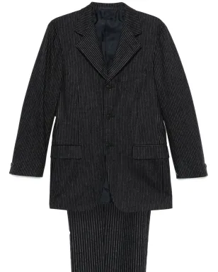 Romeo Gigli Pre-Owned 1990年代ストライプスーツ ブルー - サムネイル1