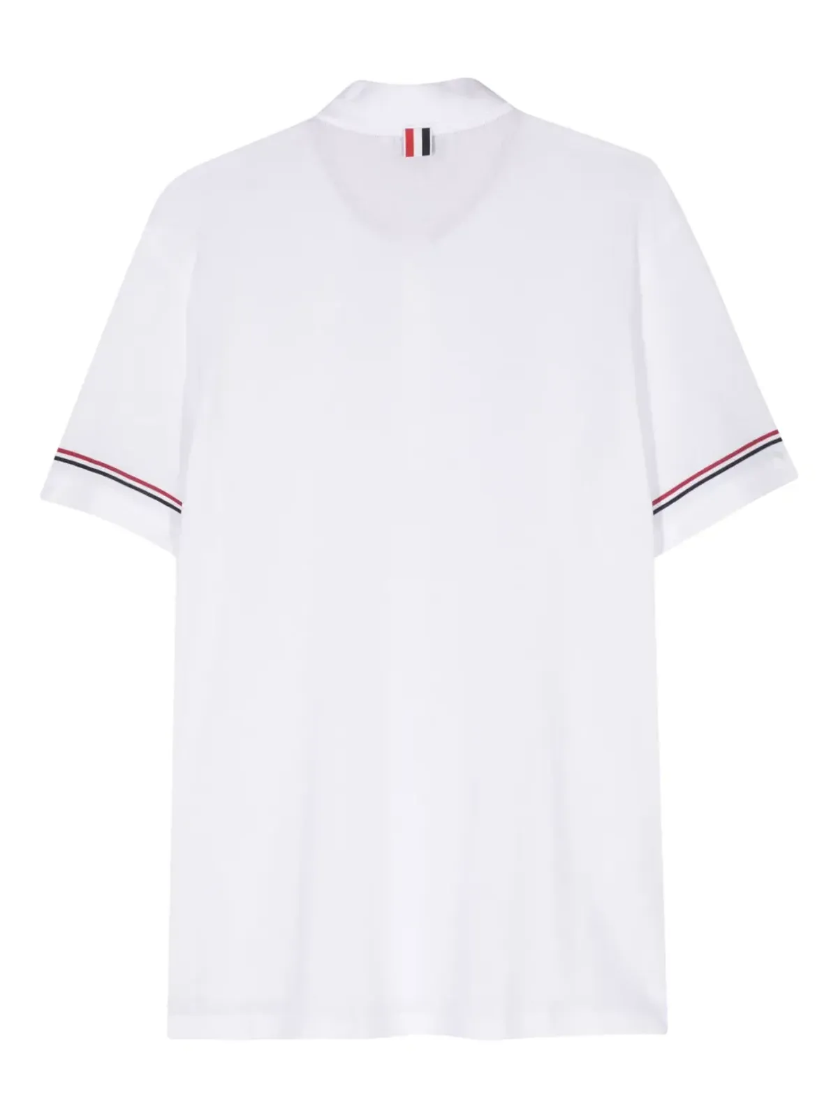 Thom Browne RWB-stripe 細編みポロシャツ - 画像2