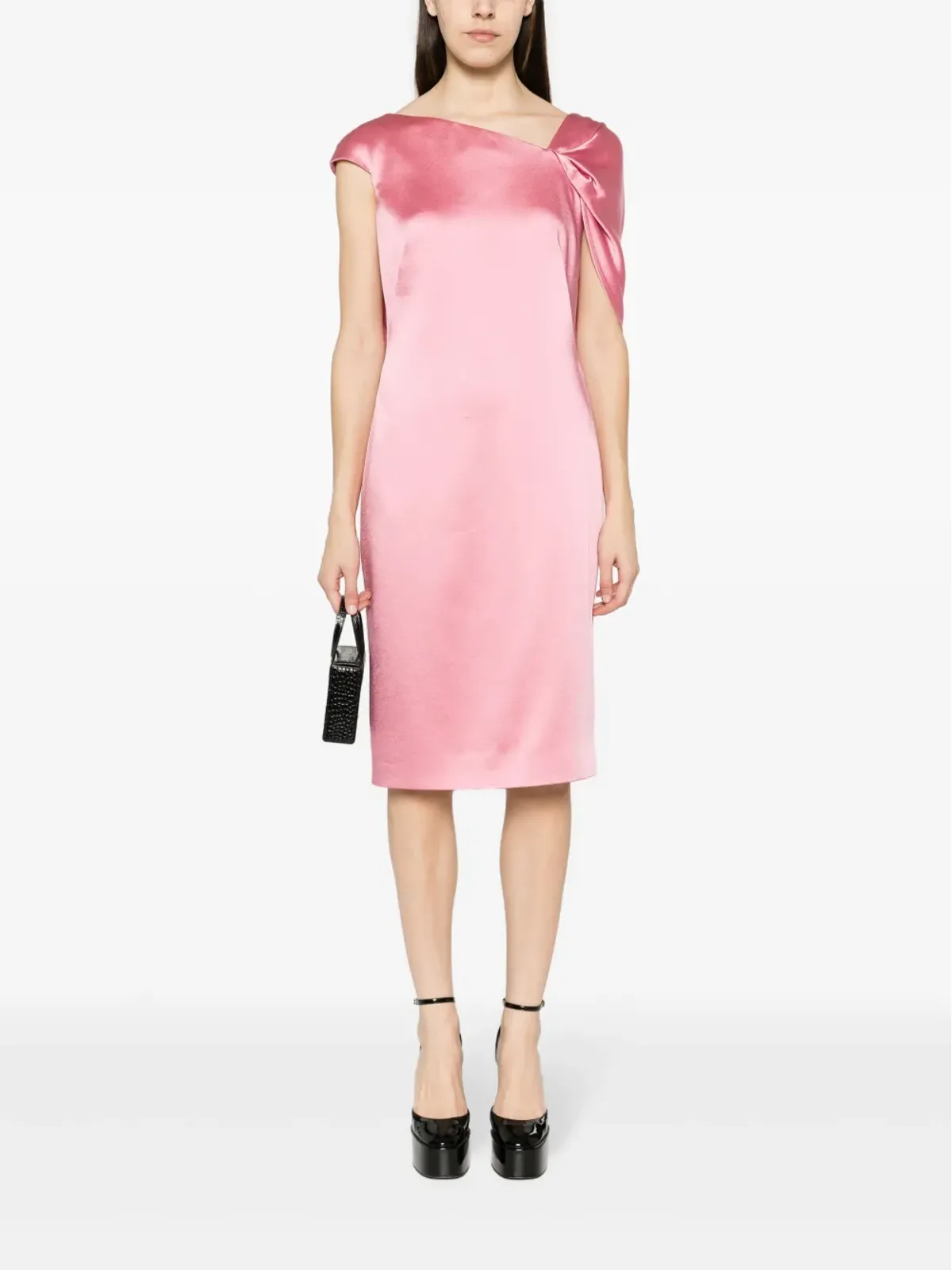 Givenchy アシンメトリック ミディドレス ピンク - 画像2