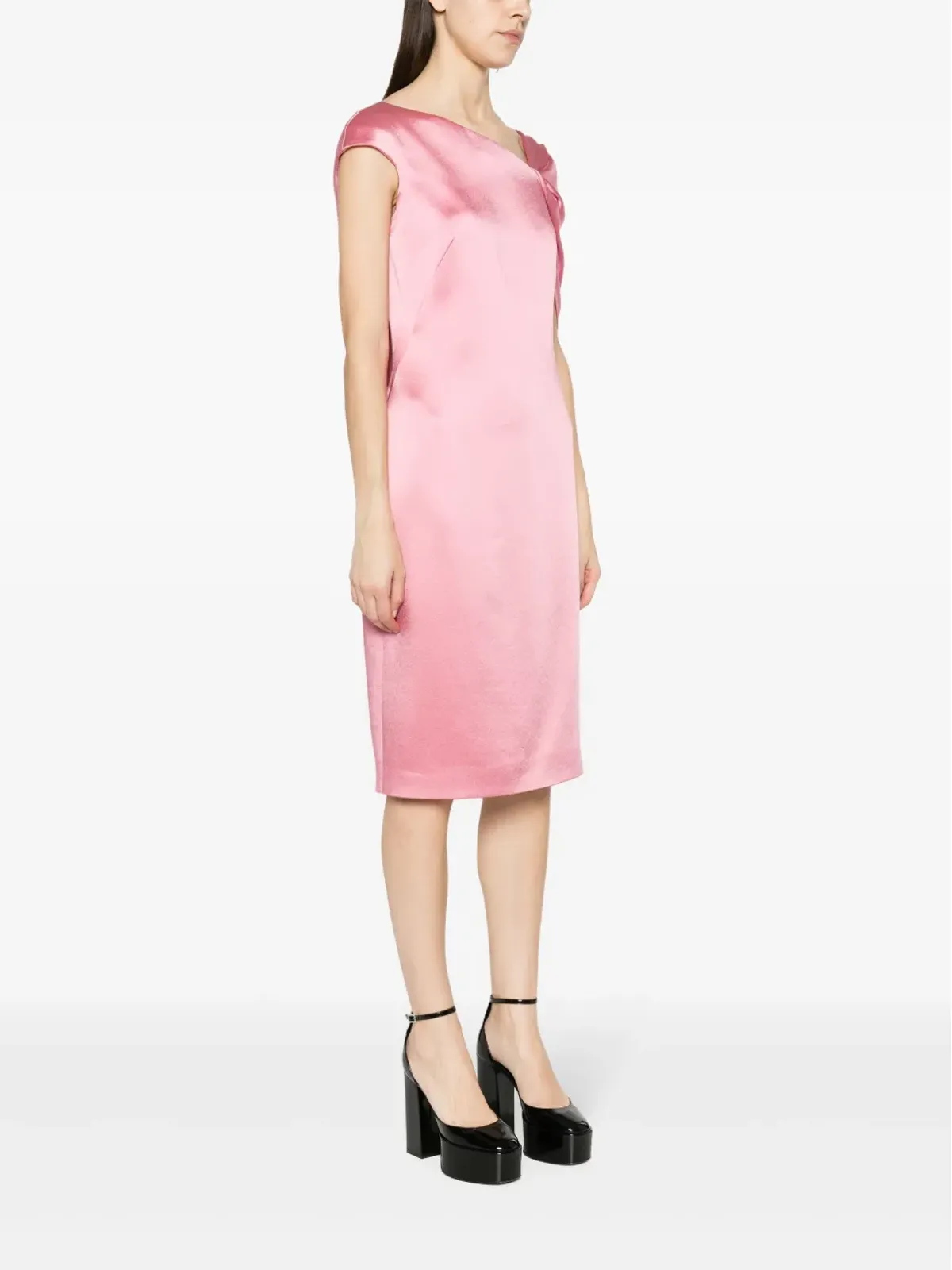 Givenchy アシンメトリック ミディドレス ピンク - 画像3