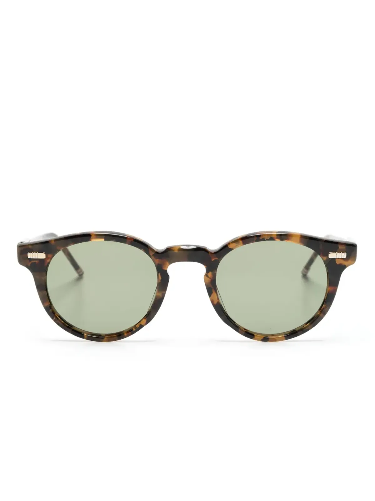 Thom Browne Eyewear べっ甲柄ラウンドフレーム サングラス - 画像1