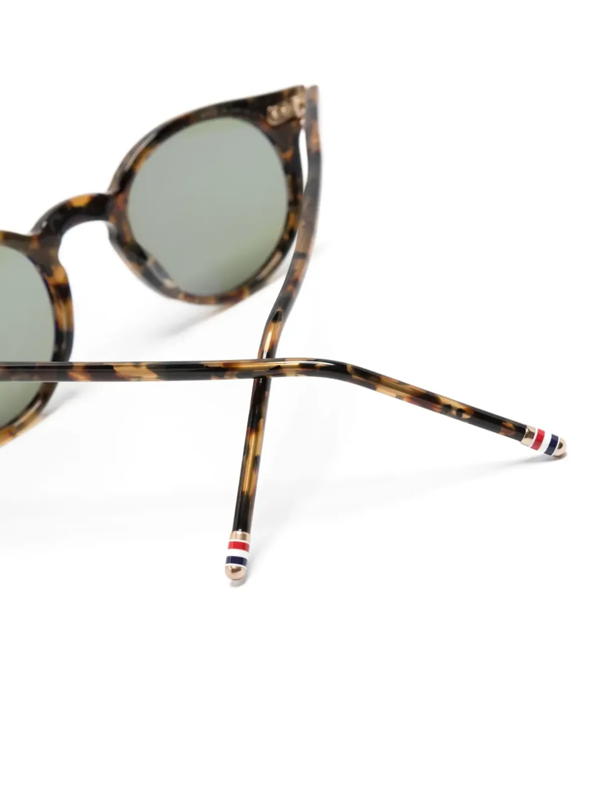 Thom Browne Eyewear べっ甲柄ラウンドフレーム サングラス - 画像3