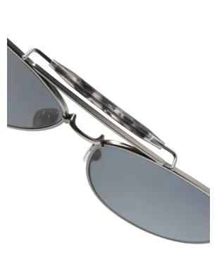 Thom Browne Eyewear ダブルブリッジ パイロットフレーム サングラス - Grey - サムネイル3