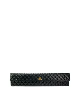 CHANEL ビンテージ 1989年 クラシックフラップ ロングクラッチバッグ ブラック - サムネイル1