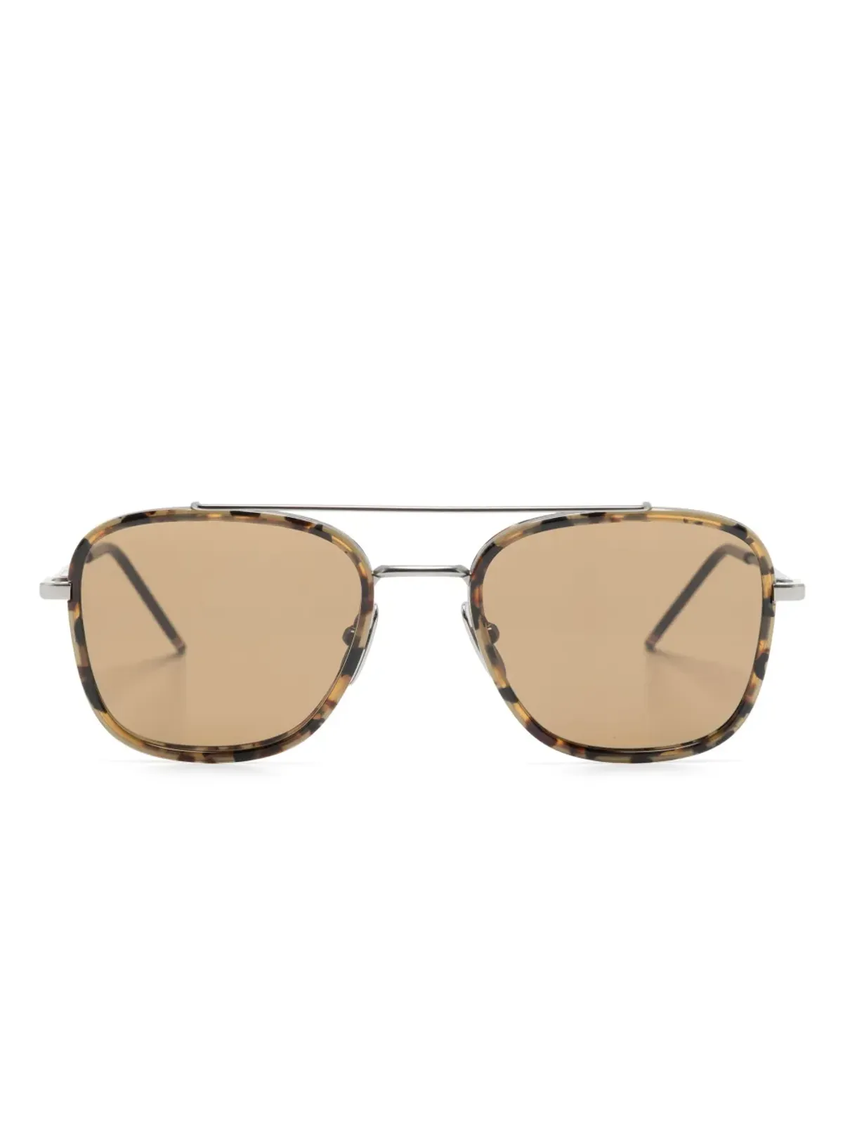 Thom Browne Eyewear navigator-frame sunglasses - Silver - 画像1