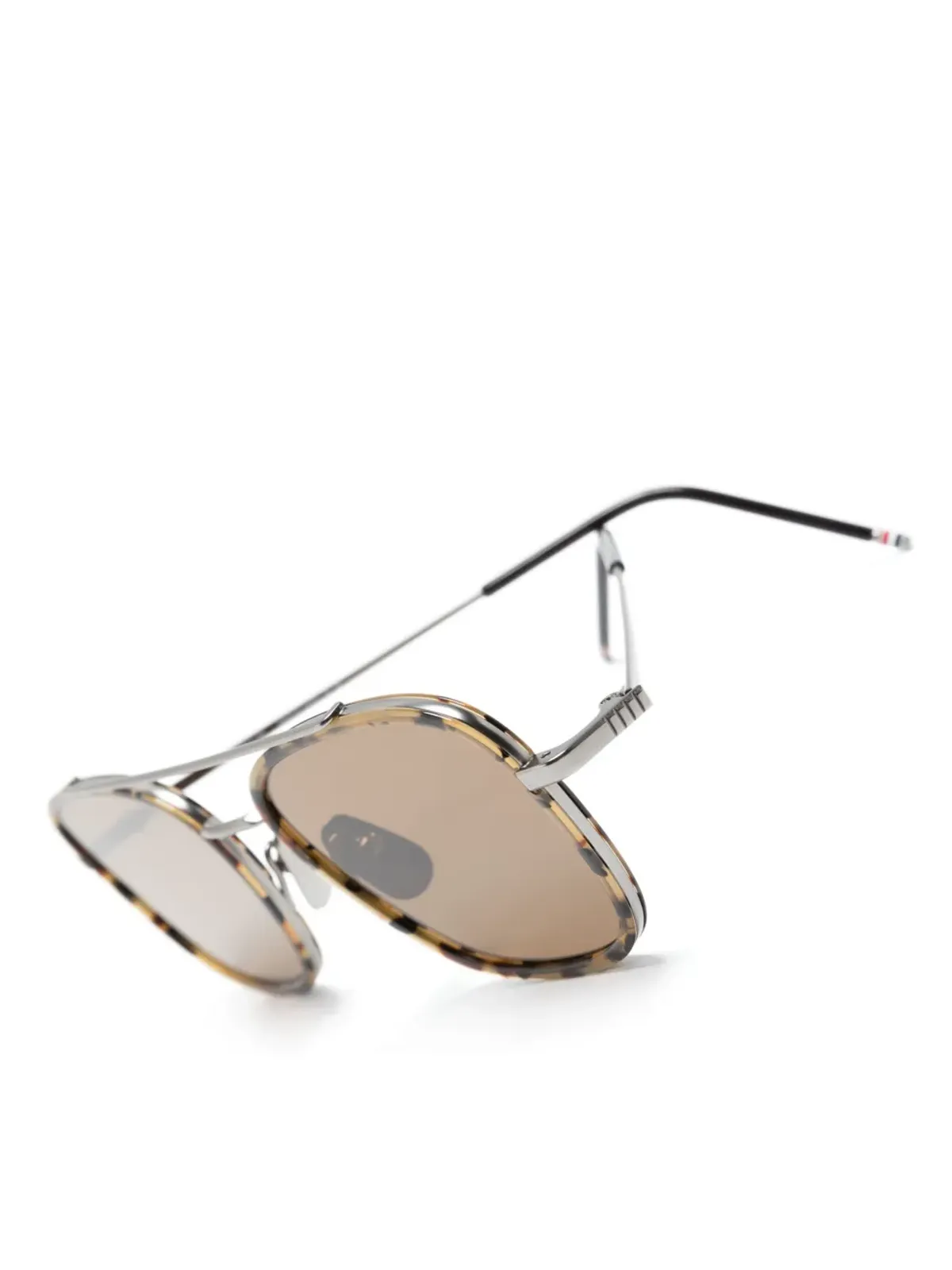 Thom Browne Eyewear navigator-frame sunglasses - Silver - 画像3