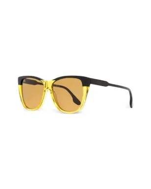 Victoria Beckham Eyewear カラーブロック スクエアフレーム サングラス - ブラック - サムネイル2