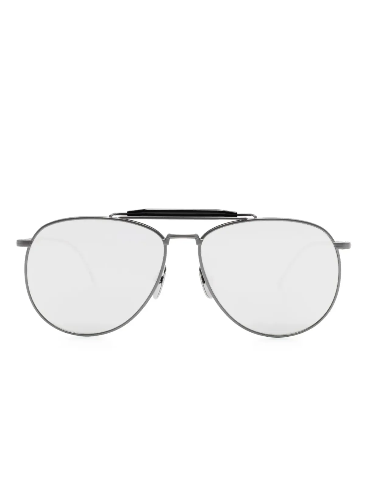 Thom Browne Eyewear パイロットフレームミラーサングラス - 画像1