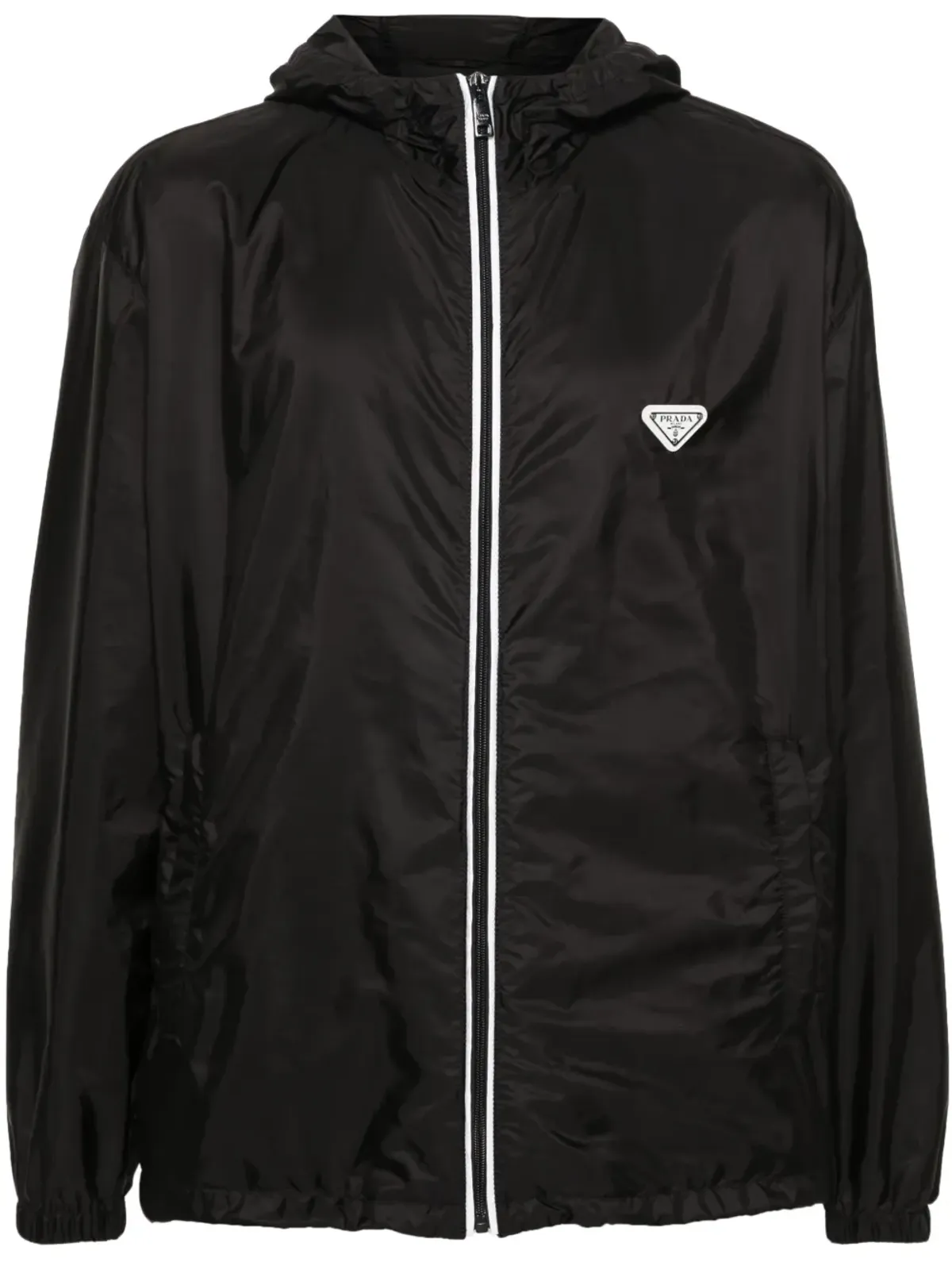 Prada Re-Nylon フード付きジャケット ブラック - 画像1