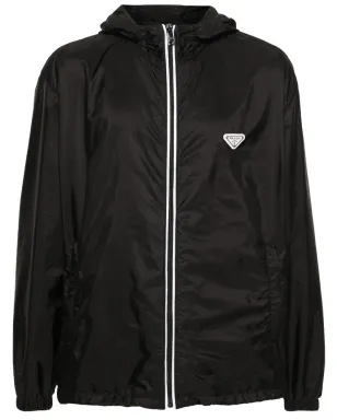 Prada Re-Nylon フード付きジャケット ブラック - サムネイル1