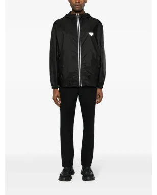 Prada Re-Nylon フード付きジャケット ブラック - サムネイル2