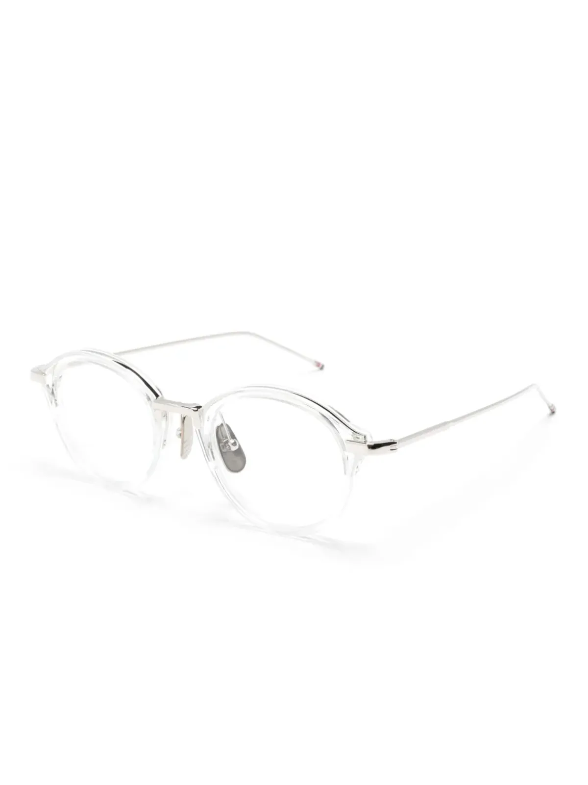Thom Browne Eyewear 透明な丸型フレーム眼鏡 - 画像2