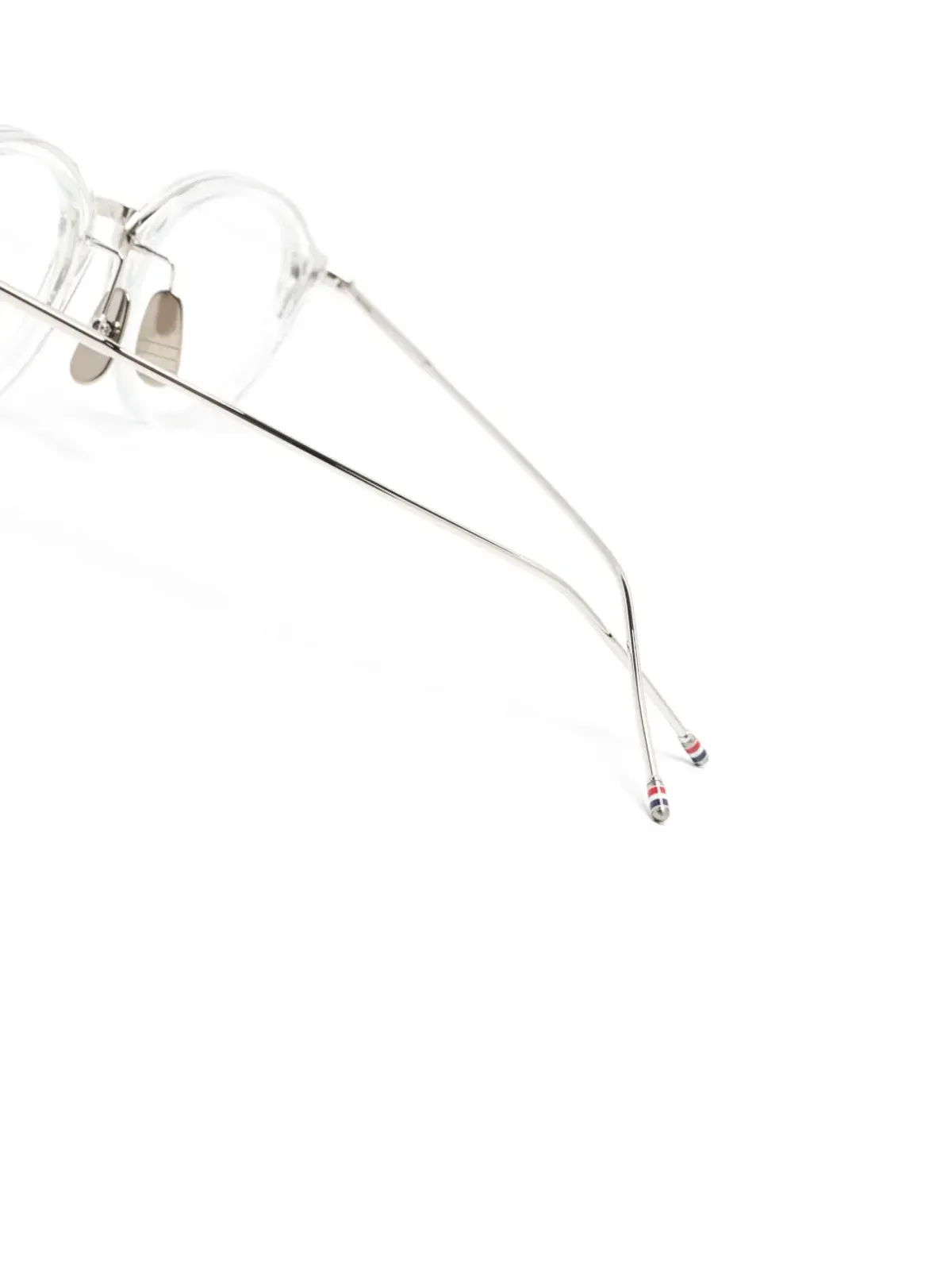 Thom Browne Eyewear 透明な丸型フレーム眼鏡 - 画像3