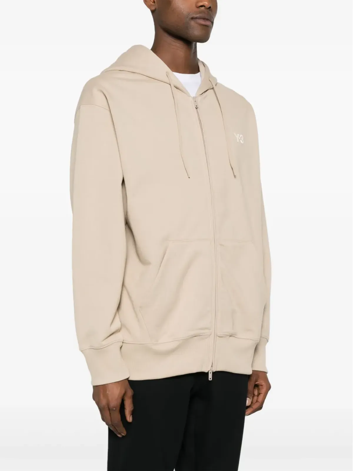 Y-3 ロゴプリント ジップアップ フーディ - 画像3